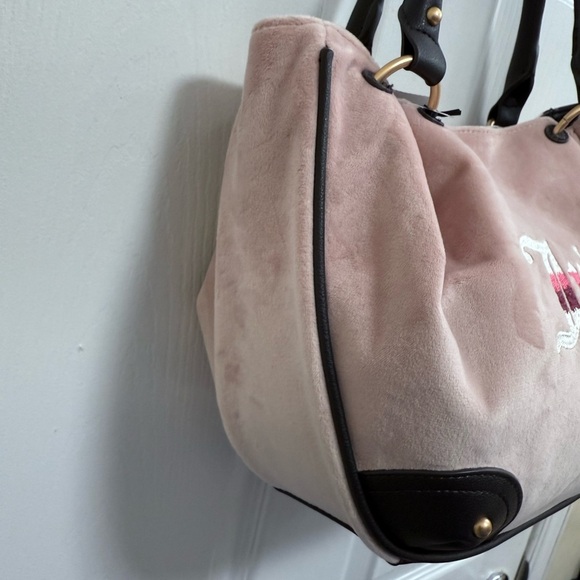 NWT Juicy Couture Retro Vibe Satchel - Dusty Blush/ Chocolate - Picture 2 of 4